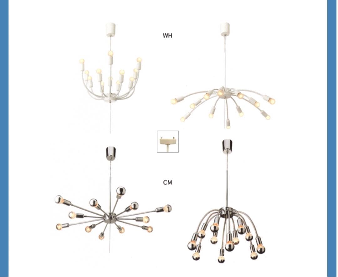 ★ インターフォルム★メタルシャンデリア★白熱灯ペンダント★シーリングライト