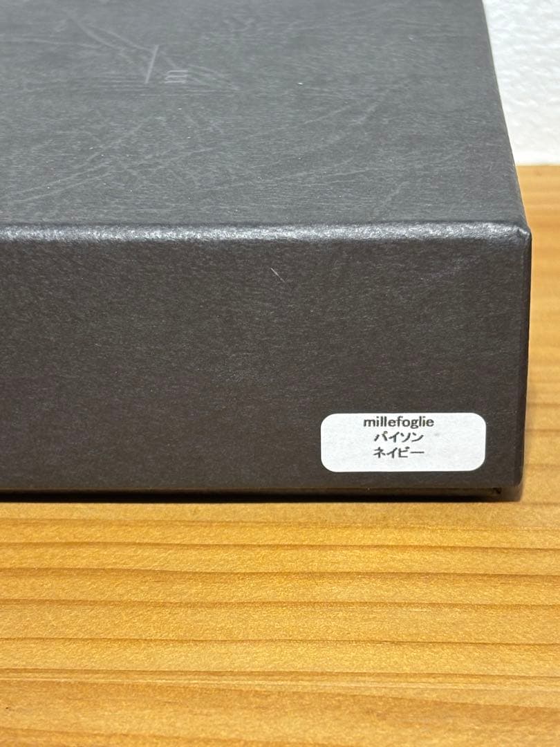 エムピウ　m+ ミッレフォッリエ　パイソン ネイビー 財布