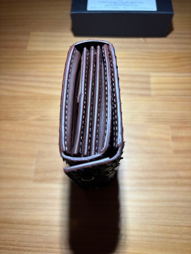 エムピウ　m+ ミッレフォッリエ　パイソン ネイビー 財布