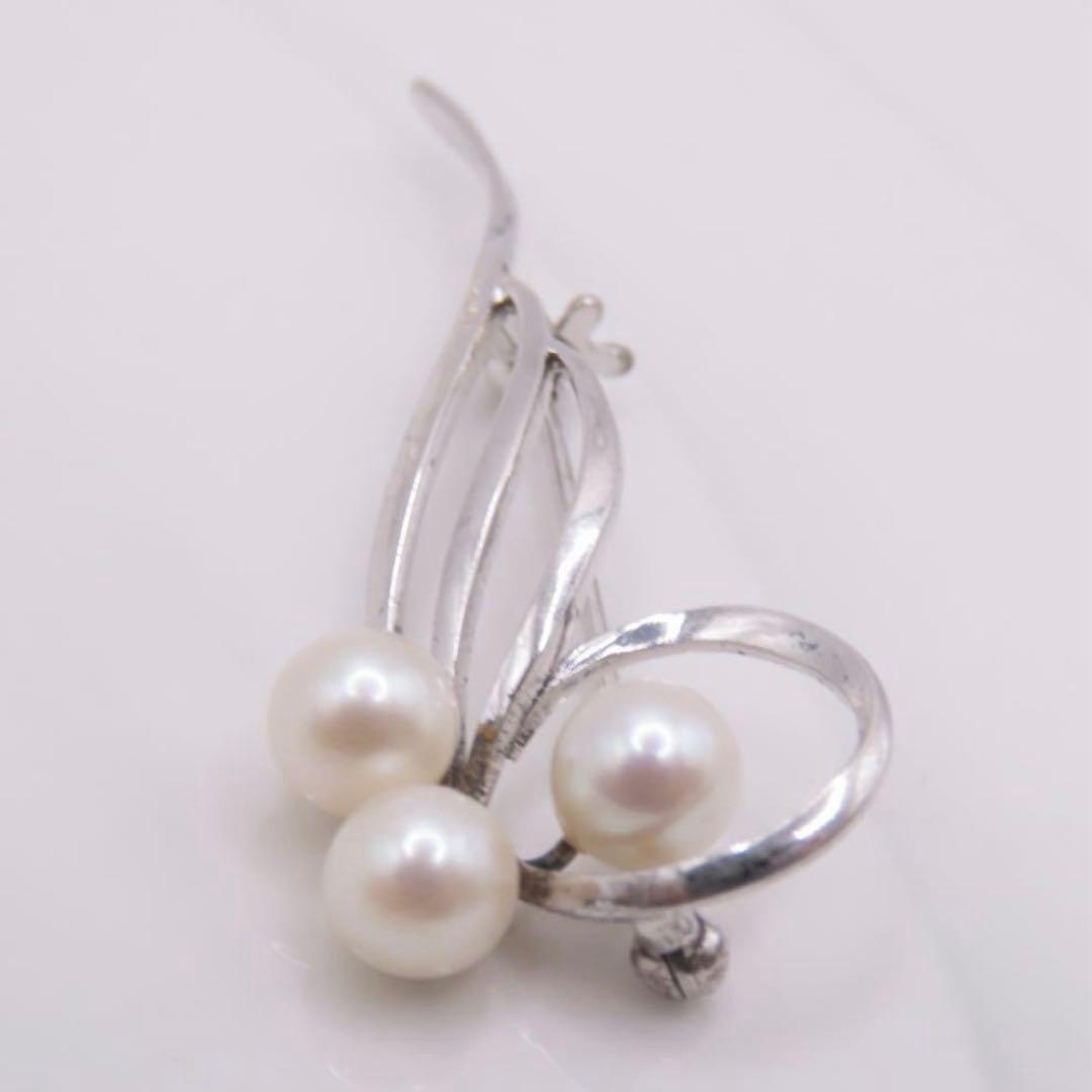 MIKIMOTO ブローチ　パール　ミキモト　シルバー　真珠　冠婚葬祭