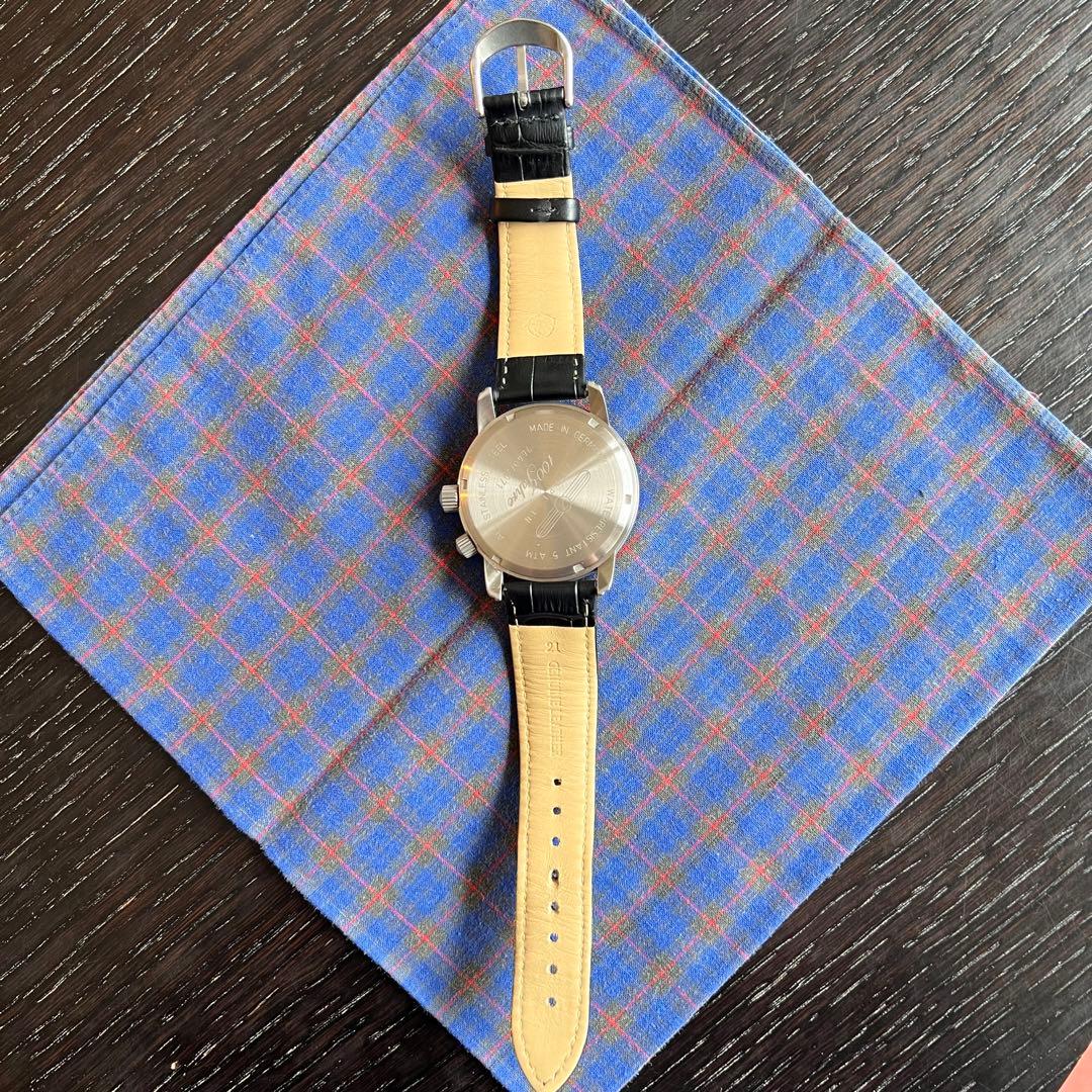 Zeppelin 100jahre デュアルタイム ブラック腕時計