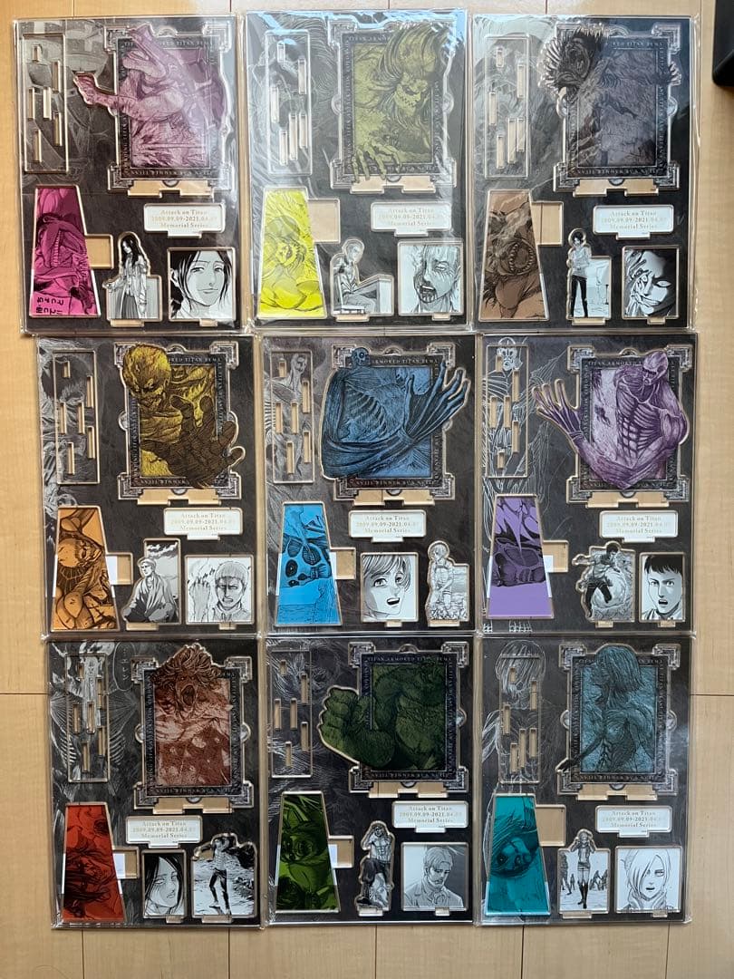 【希少・新品未開封】進撃の巨人　原作　初版分ジオラマアクリルスタンド　全種セット