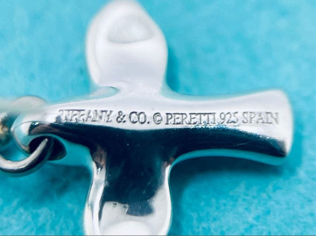 h508 美品　ティファニー　バード　クロス　フック　ピアス　シルバー　925