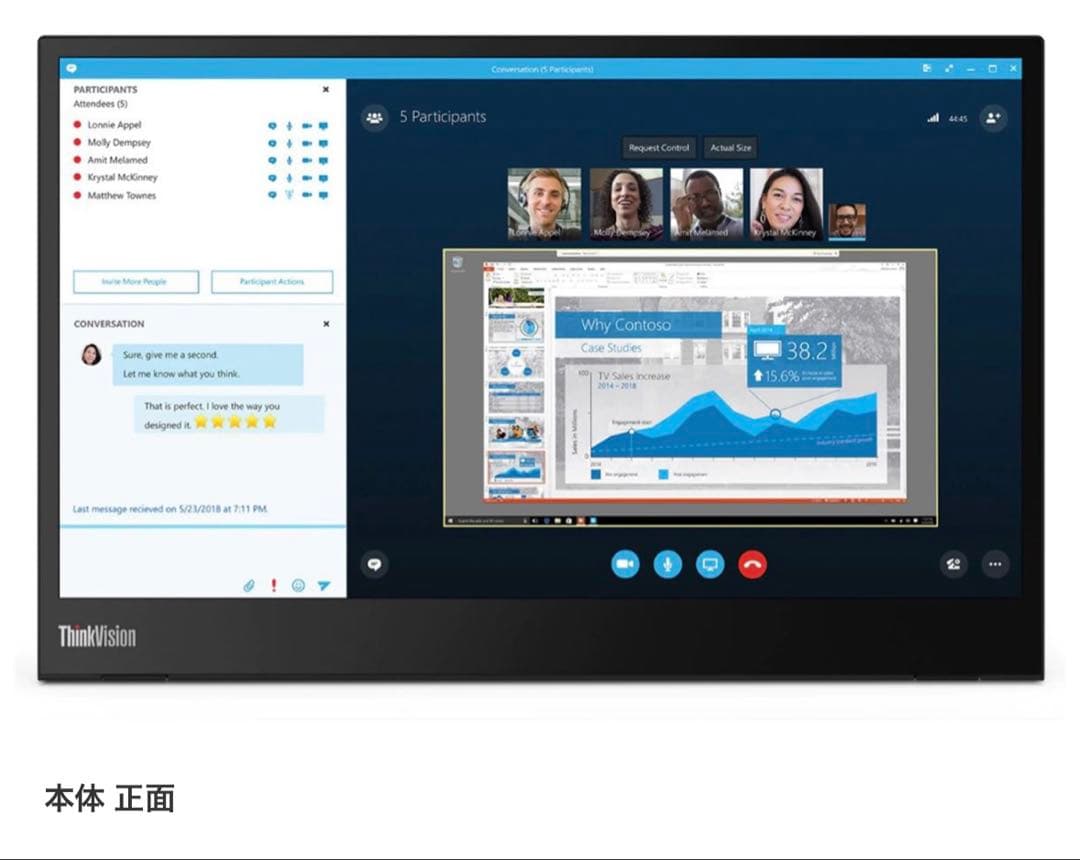 Lenovo ThinkVision M14 モバイルモニター 本体