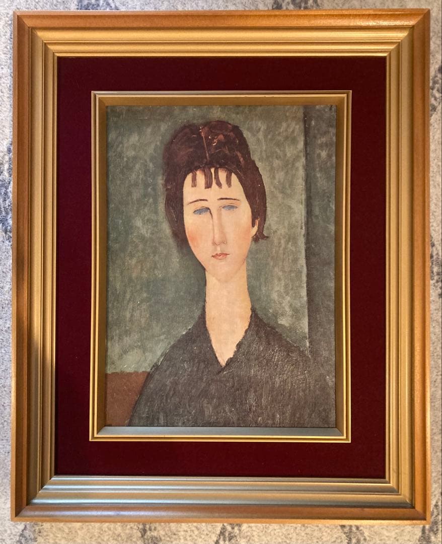 アメデオ・モディリアーニ　婦人像「La Fanciulla～」複製画　F4号