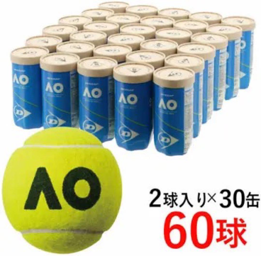 DUNLOP AO テニスボール 60球 (2球入ボトル×30缶)