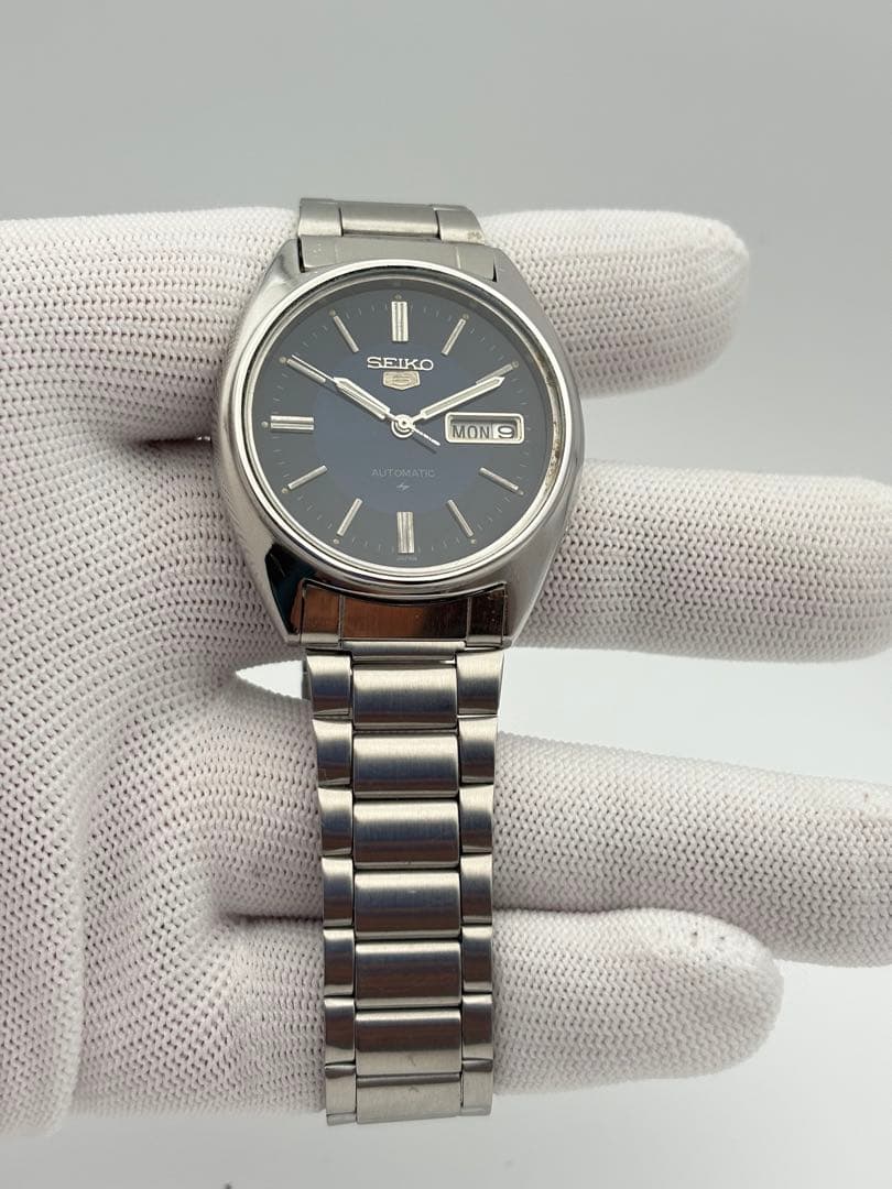 ヴィンテージ セイコー5 自動巻き メンズウォッチ 6309 ブルーダイヤル