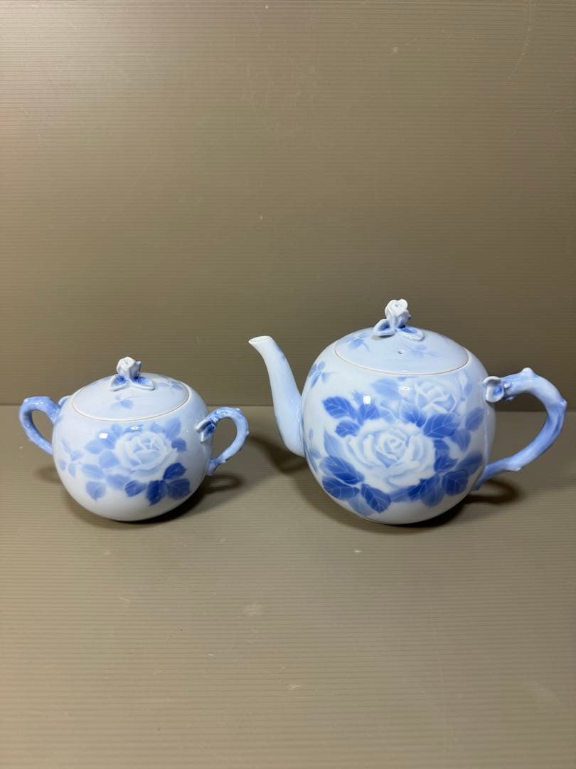 2289 希少　深川製磁　ティーポット1客　シュガーポット1客