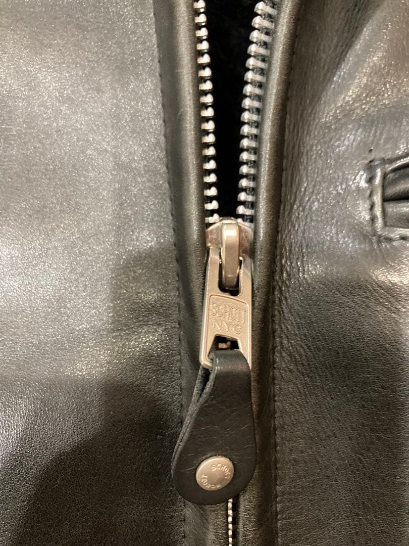 Schott 642 ボアライナー付 シングル ライダース ジャケットサイズ34