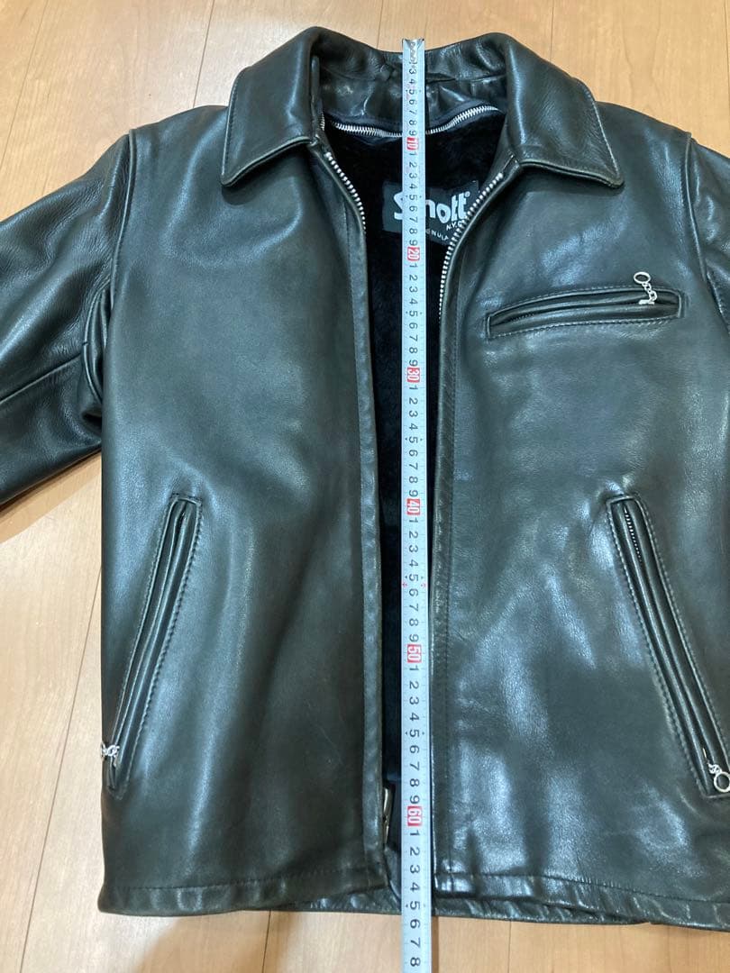 Schott 642 ボアライナー付 シングル ライダース ジャケットサイズ34
