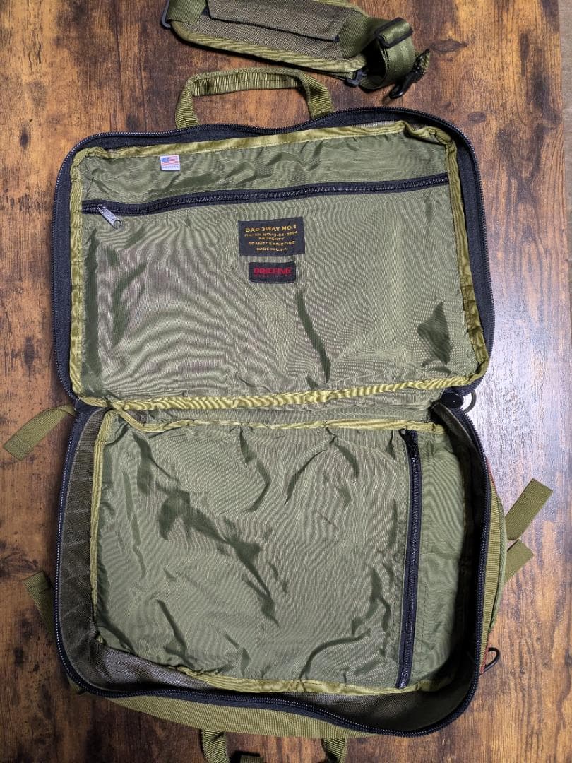 BRIEFING オリーブ 3wayビジネスバッグ