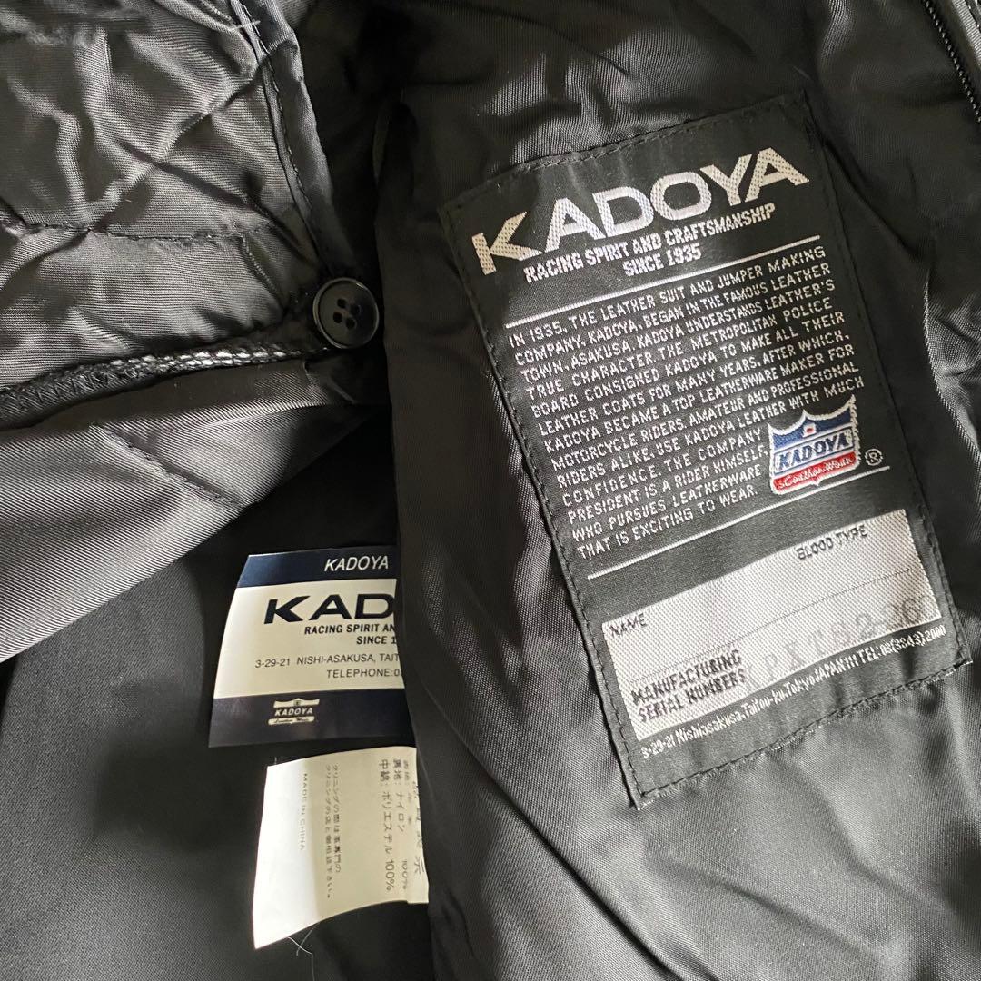 【極美品】カドヤ　シングルライダース　ライナー着脱2way M ブラック