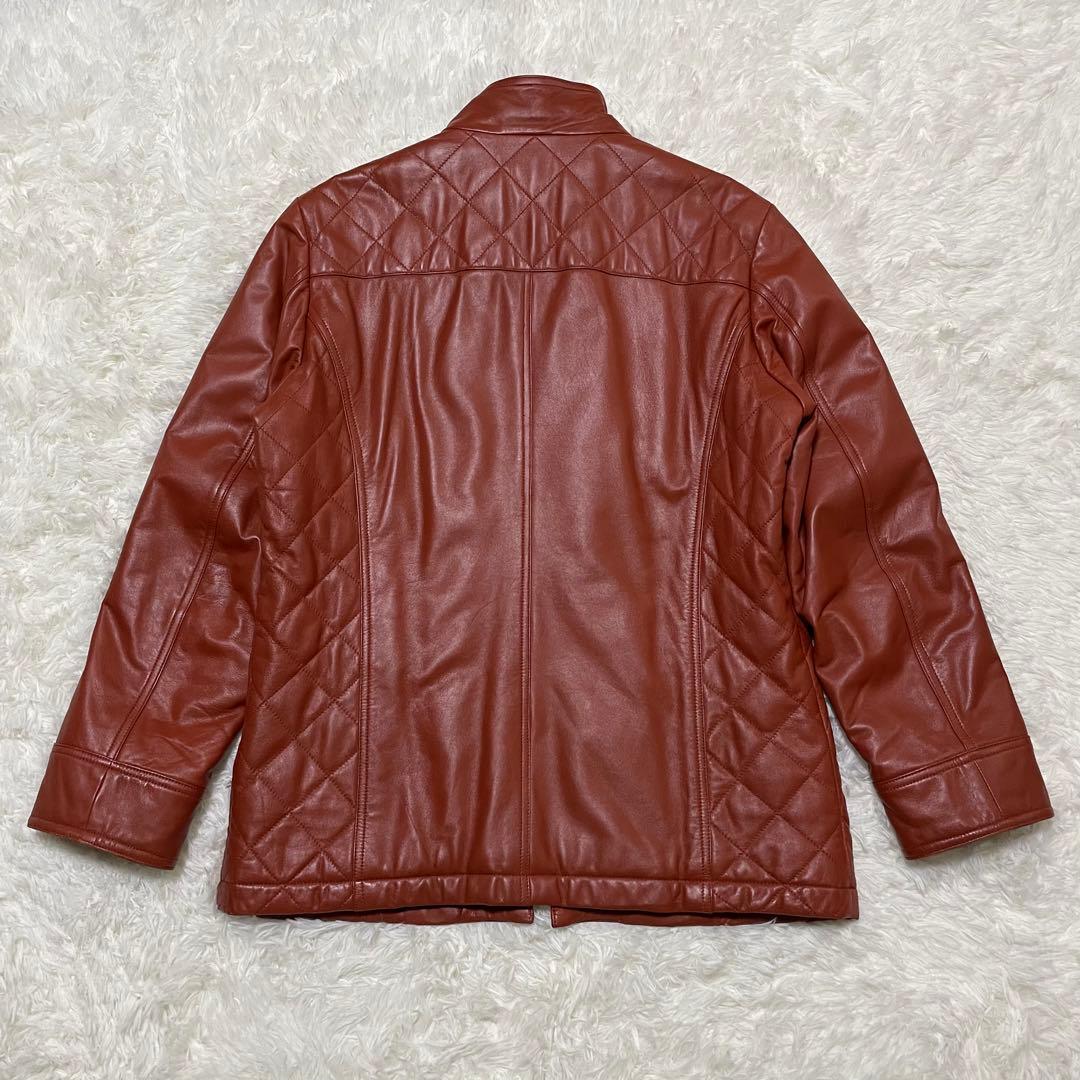 美品　バルマン　ラムレザー ジャケット　シングル　ライダース　キルティング