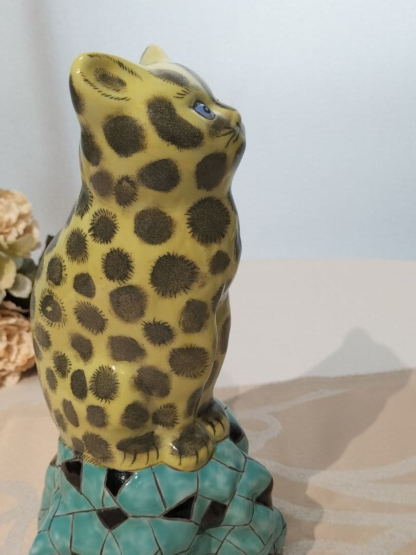 レア品　作家物　レトロ　焼き物Vintage　フィギュリン　ねこ　猫