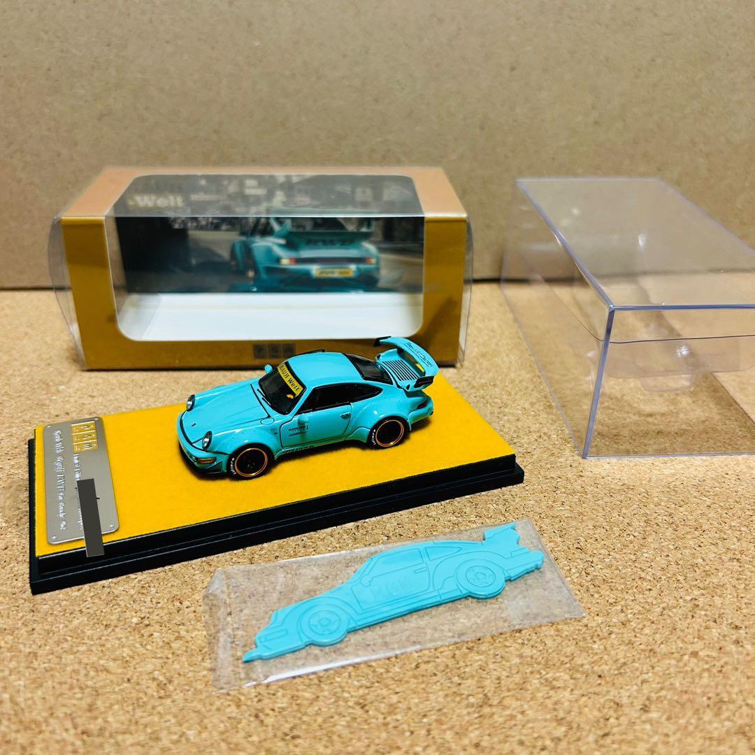 ミニカー PGM 1/64 PORSCHE RWB 964 Tiffany Blue