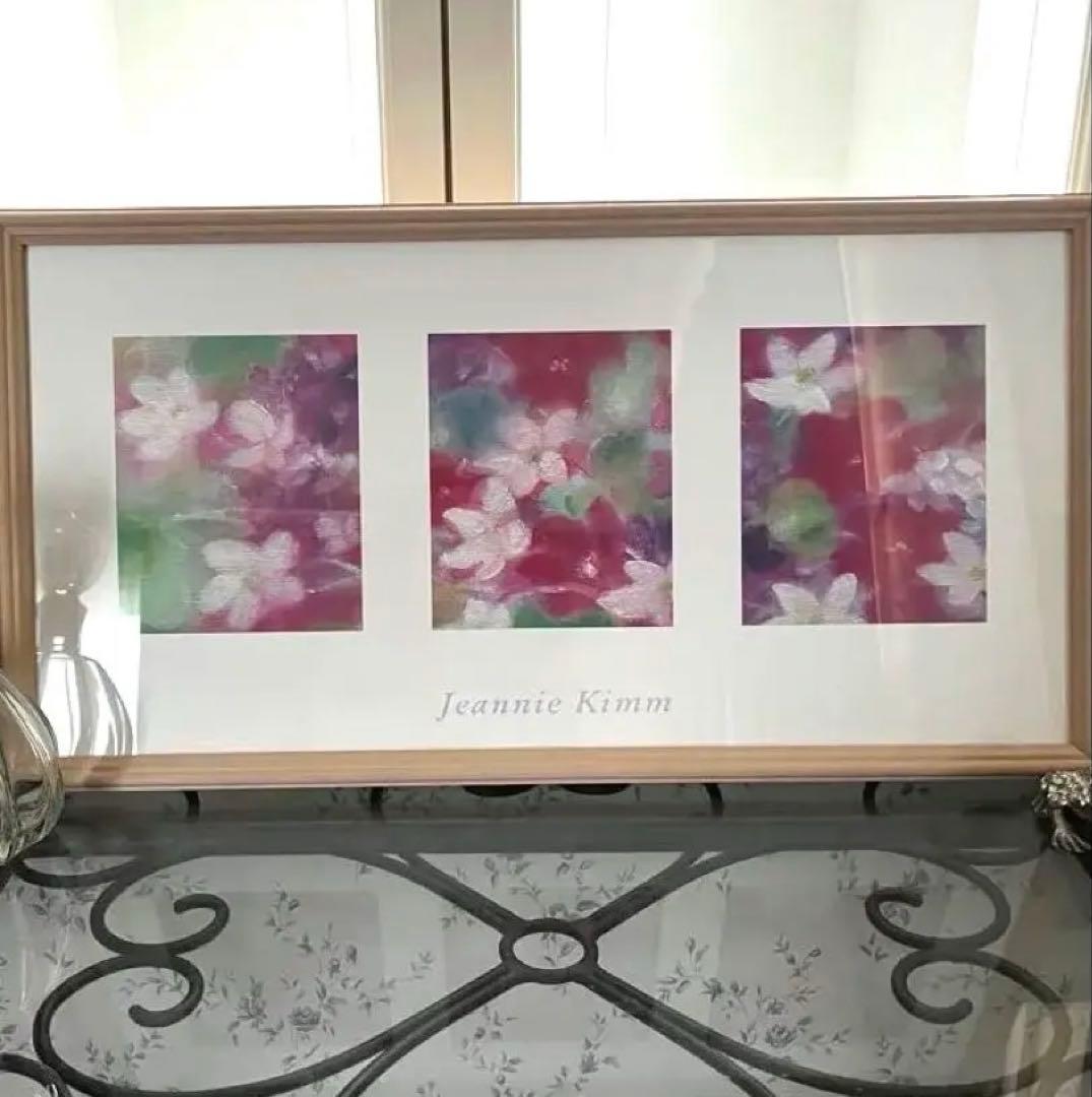 額入り　ポスター　ジニー・キム　紫系　未使用　インテリア