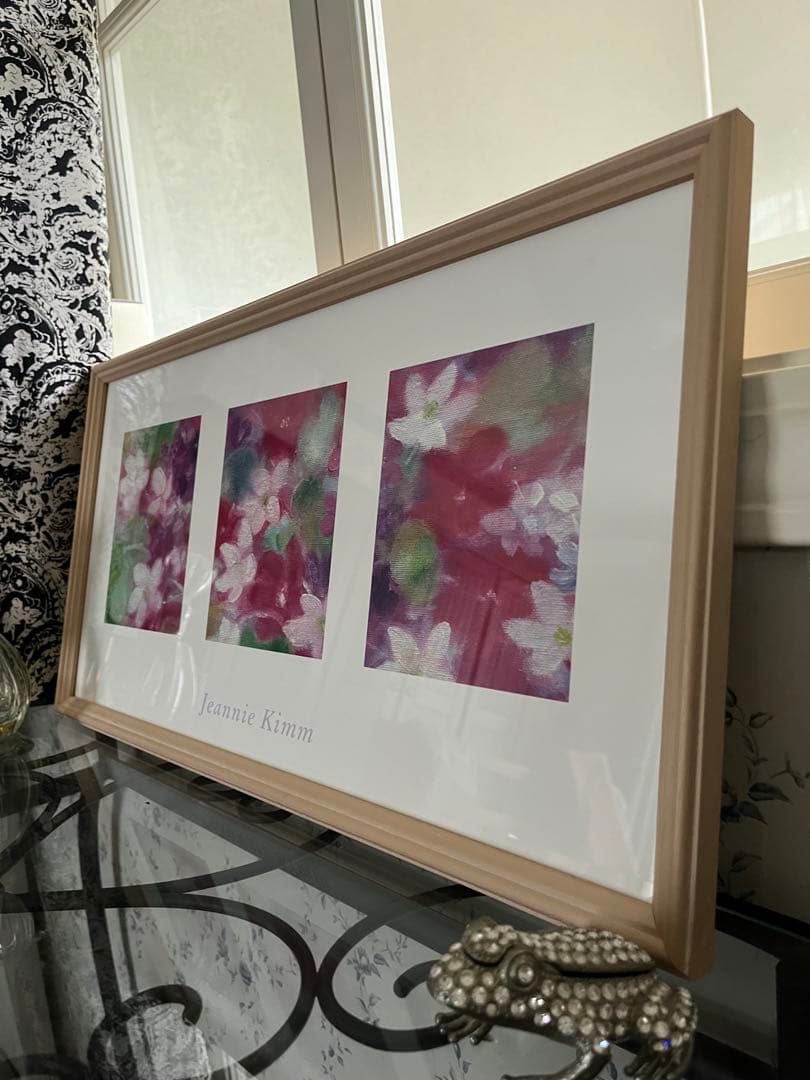 額入り　ポスター　ジニー・キム　紫系　未使用　インテリア