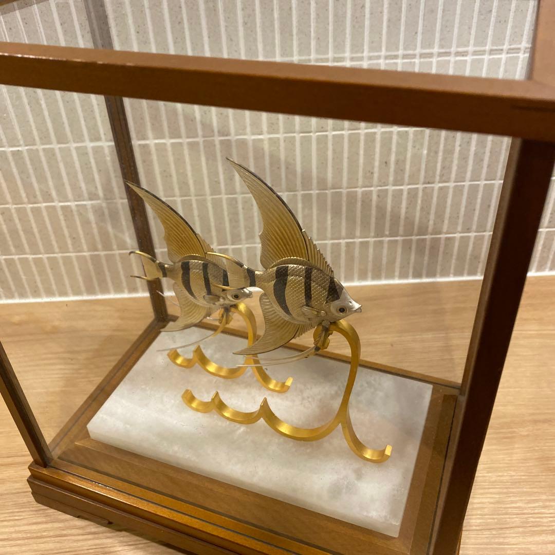 武比古　TAKEHIKO 日本　ガラス工芸　銀製　エンゼルフィッシュ