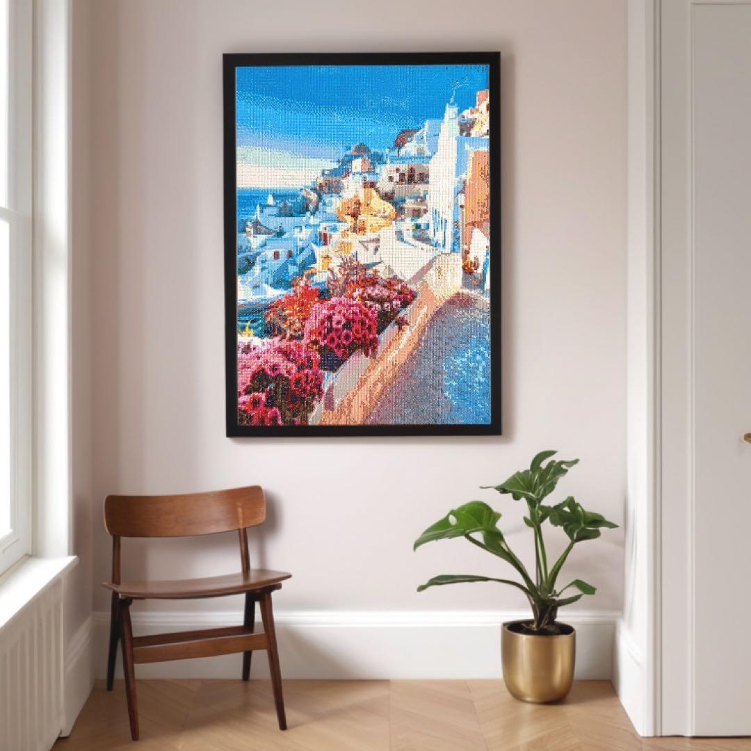 ギリシャの風景画ABダイヤモンドアート【完成品】70*50cm