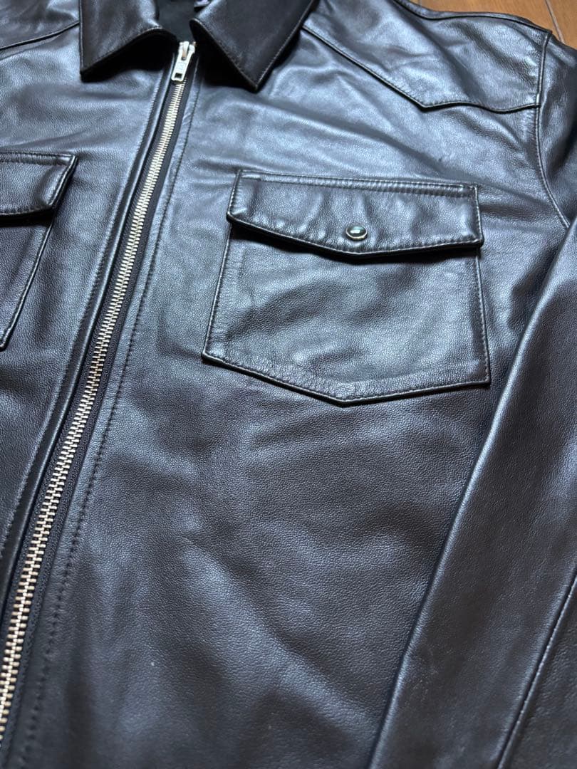 ジャケット・アウター Stussy Leather Western Zip Jacket