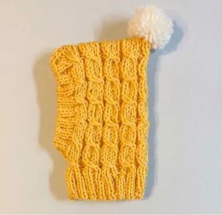 大きめサイズ 大好評♪ 手編み■ 犬 スヌード ■ ボストンテリア ニット帽