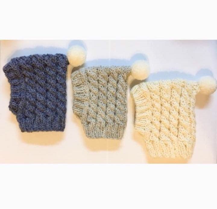 大きめサイズ 大好評♪ 手編み■ 犬 スヌード ■ ボストンテリア ニット帽