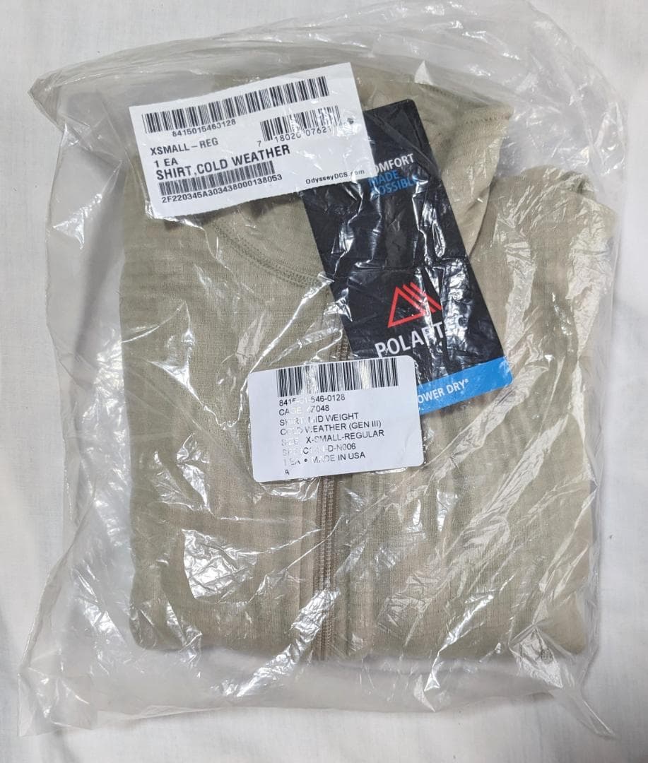 米軍実物ECWCS Level2防寒G3ポーラテック グリッドフリースシャツXS