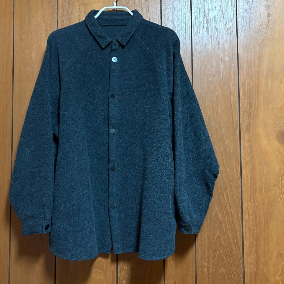 MITTAN ウールシルクキャメルシャツ 濃灰 サイズ3