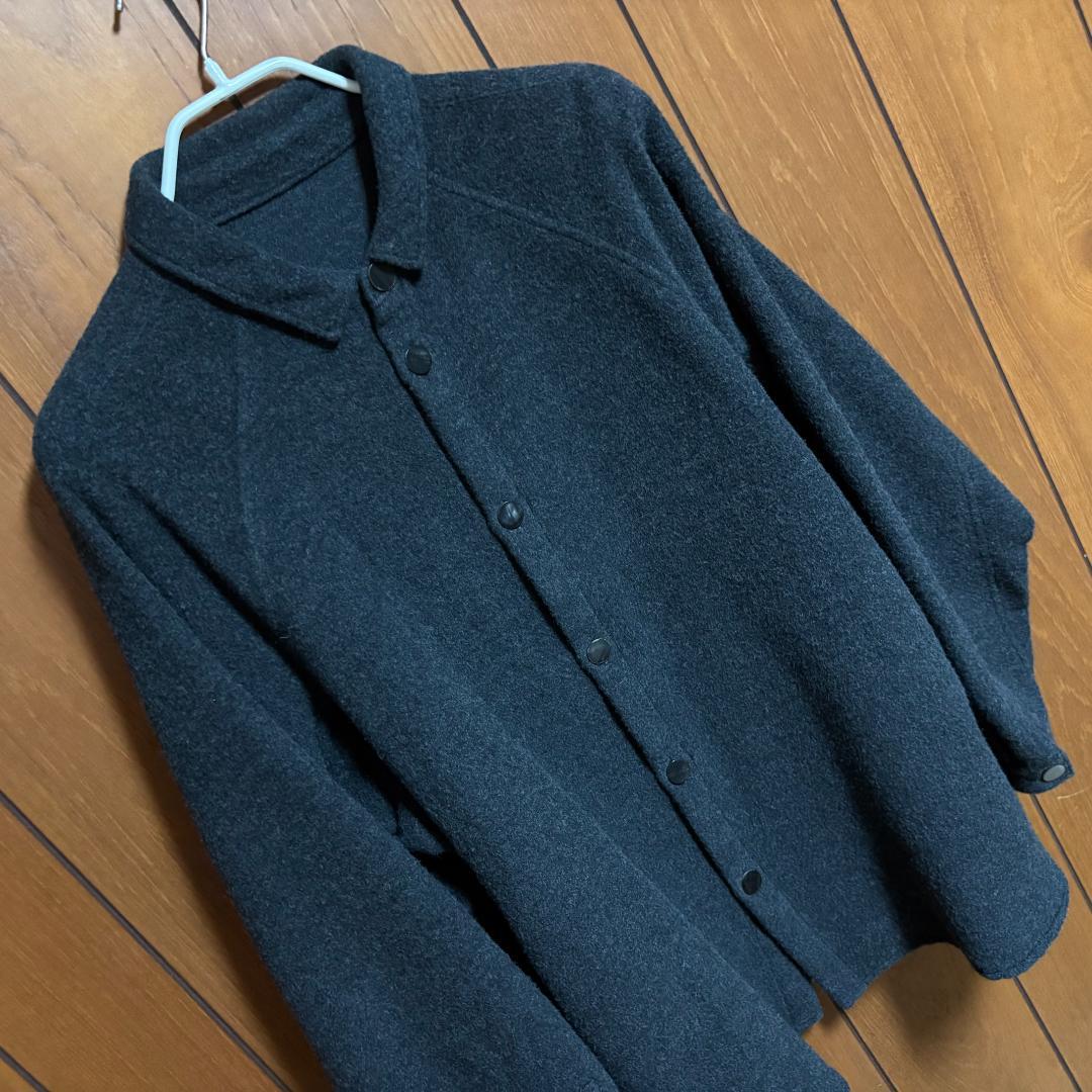 MITTAN ウールシルクキャメルシャツ 濃灰 サイズ3