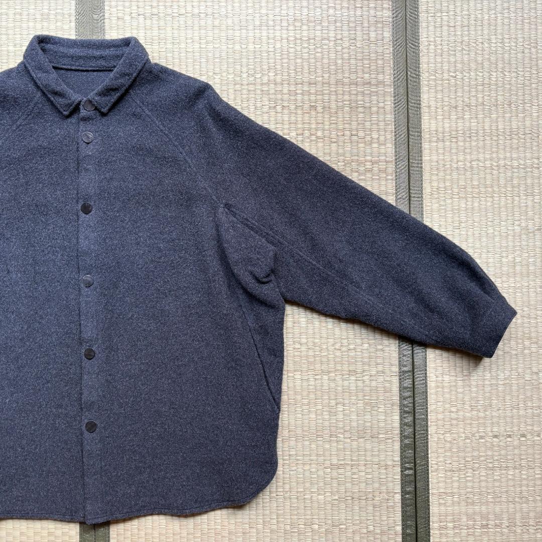 MITTAN ウールシルクキャメルシャツ 濃灰 サイズ3