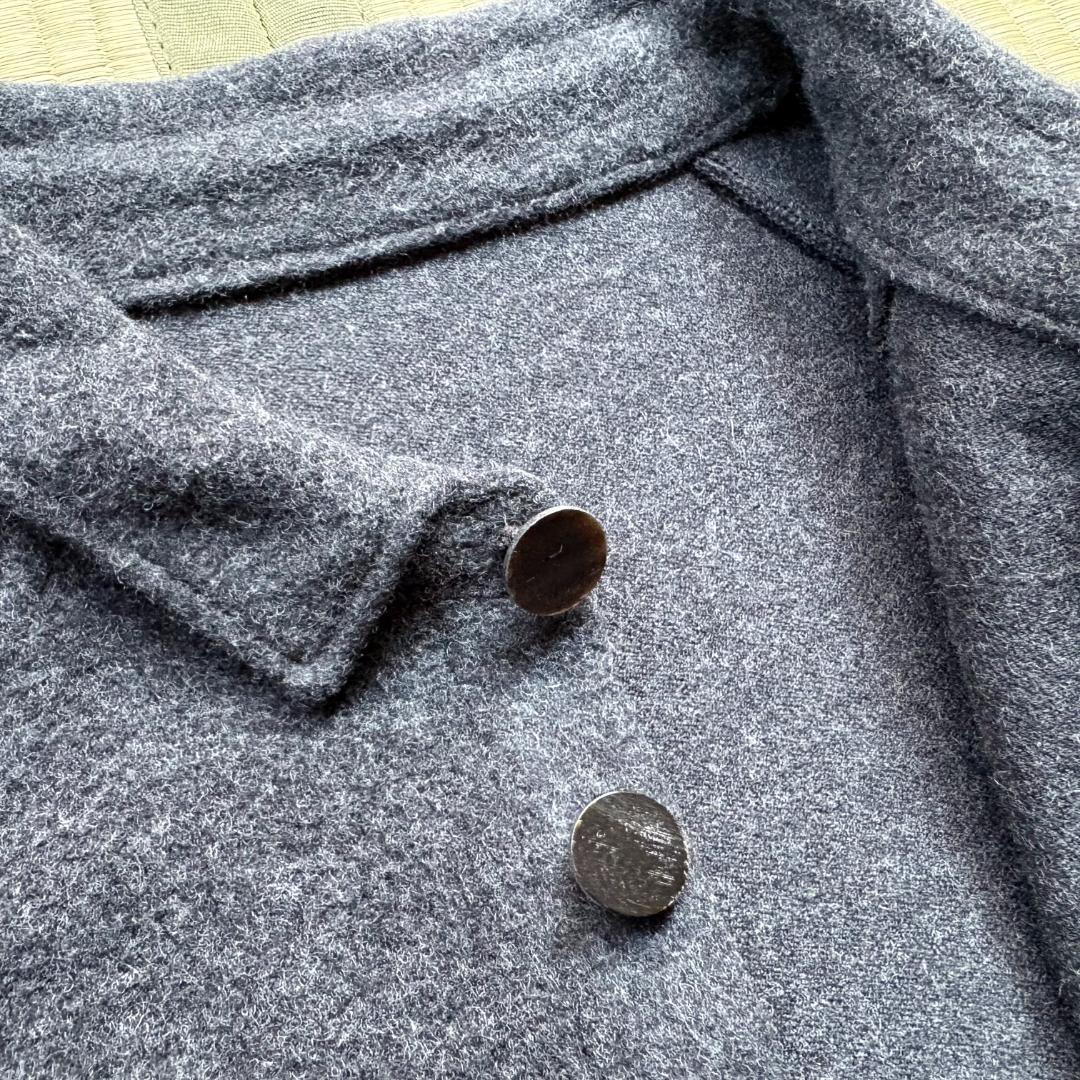 MITTAN ウールシルクキャメルシャツ 濃灰 サイズ3