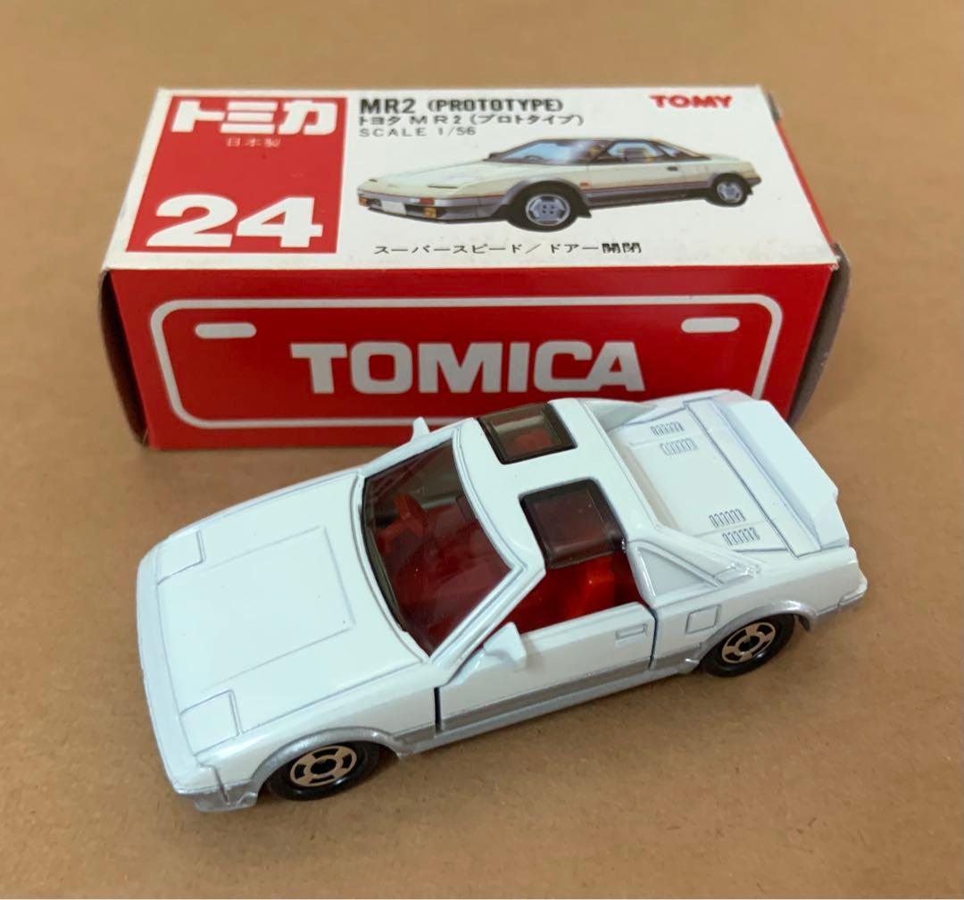 赤箱　トミカ24　トヨタ MR2 プロトタイプ　日本製　ホワイト　シート赤