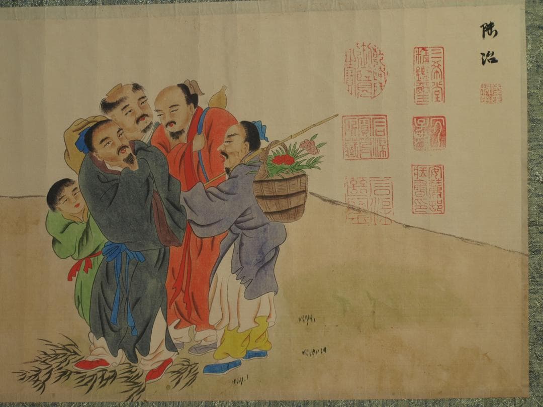 中国明時代の掛軸　激安骨董品　肉筆保証　博物館保管品 BD439A11-6