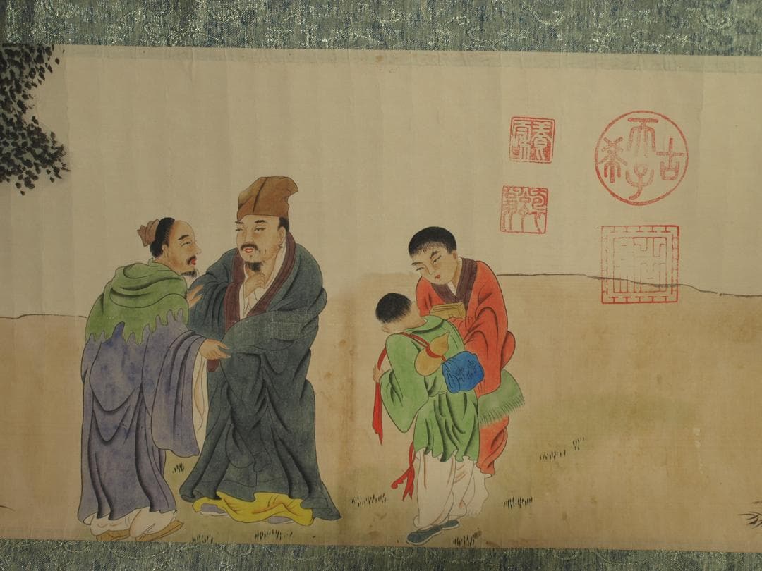 中国明時代の掛軸　激安骨董品　肉筆保証　博物館保管品 BD439A11-6