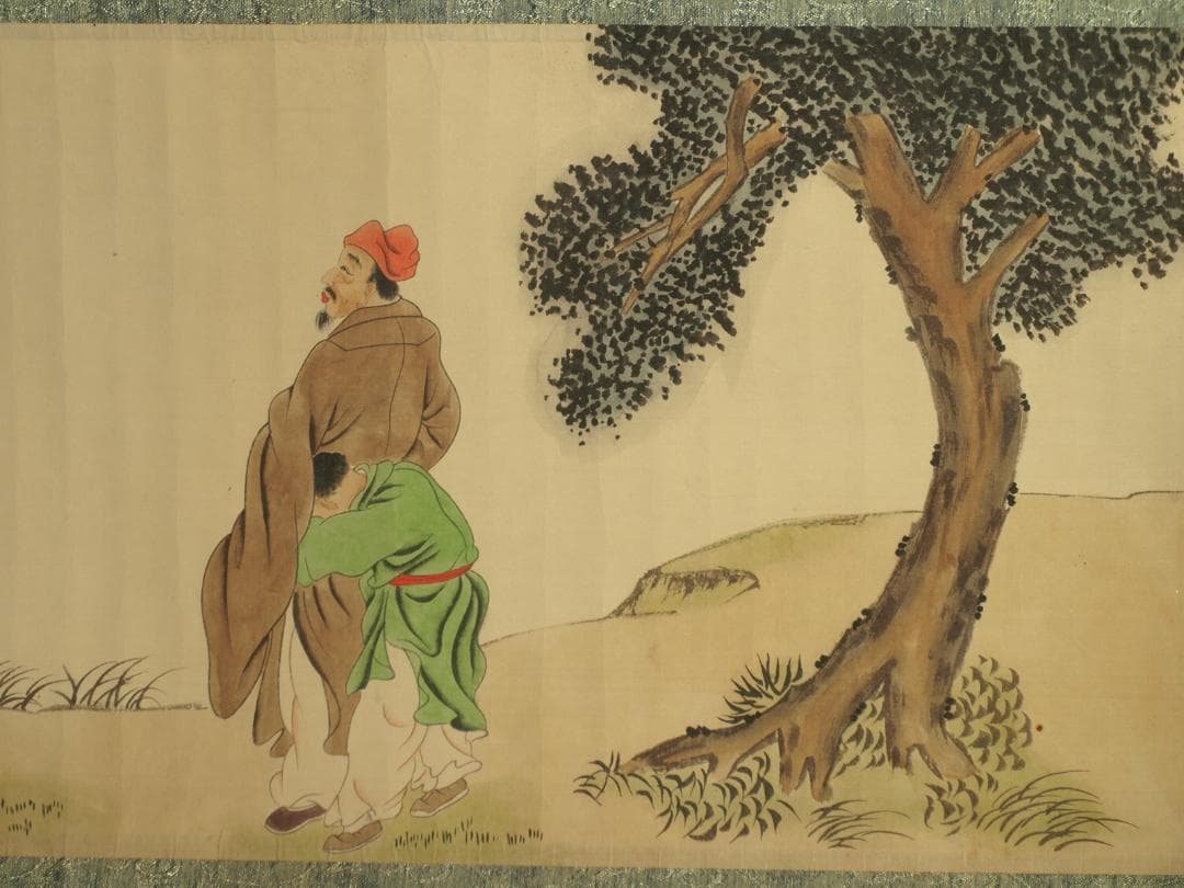 中国明時代の掛軸　激安骨董品　肉筆保証　博物館保管品 BD439A11-6