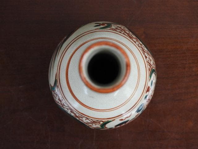 青木木米　赤絵徳利　M642