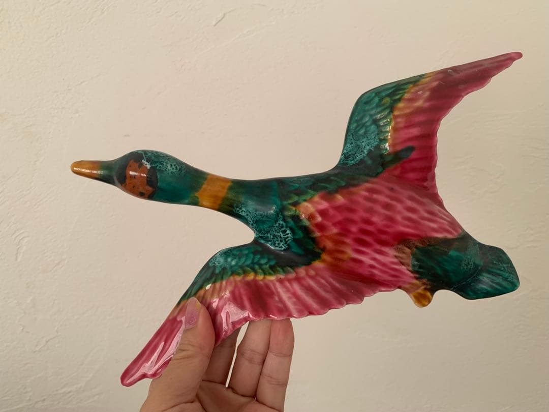 フランス　蚤の市　鳥の親子　２匹セット　ブロカント