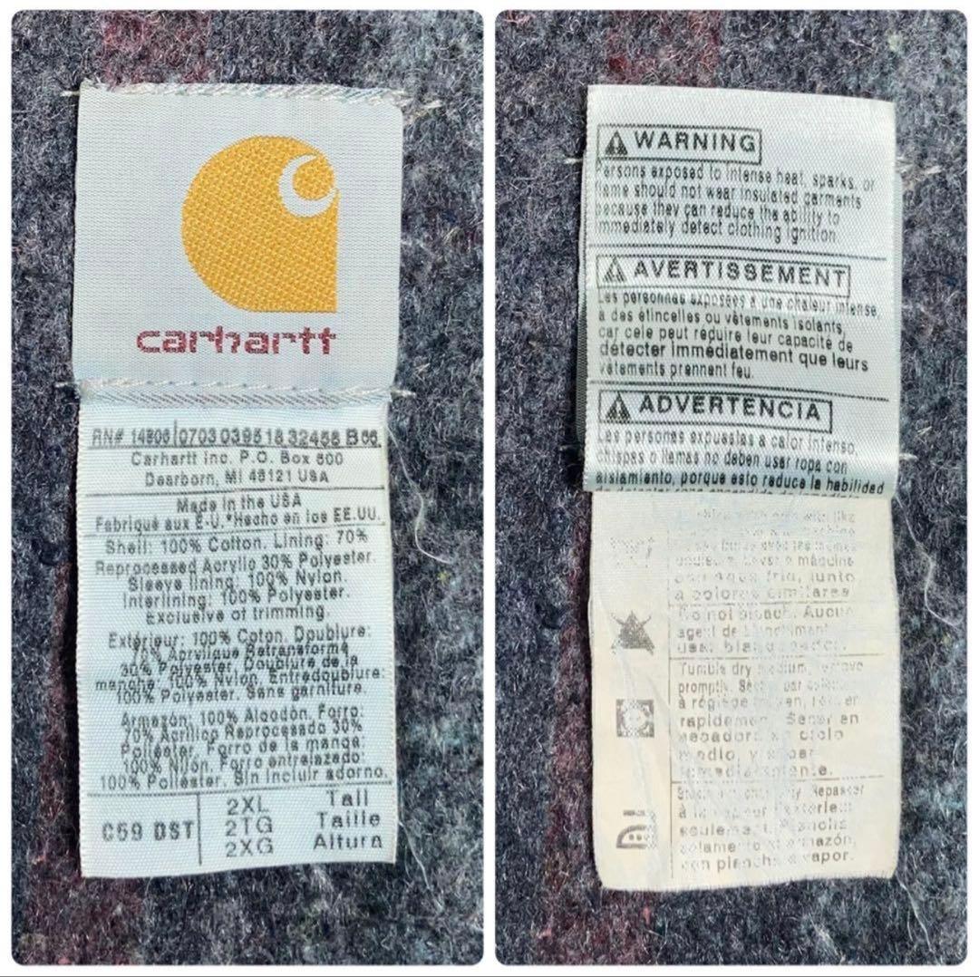 【USA製】Carhartt カバーオール デニムチョアコート 襟コーデュロイ