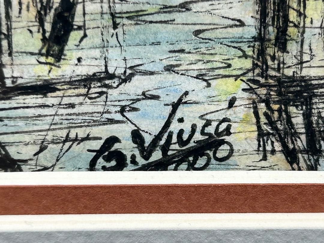 ペン画　キューバ　ハバナ旧市街　「王家の城」　ヒラルディージャ　G.Vivsa