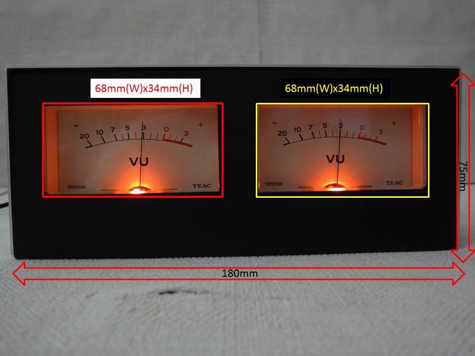 自作ステレオVUメーター202号機（TEACワイドタイプ大型）