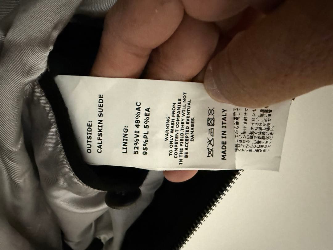 スエード シングルライダースジャケット 黒