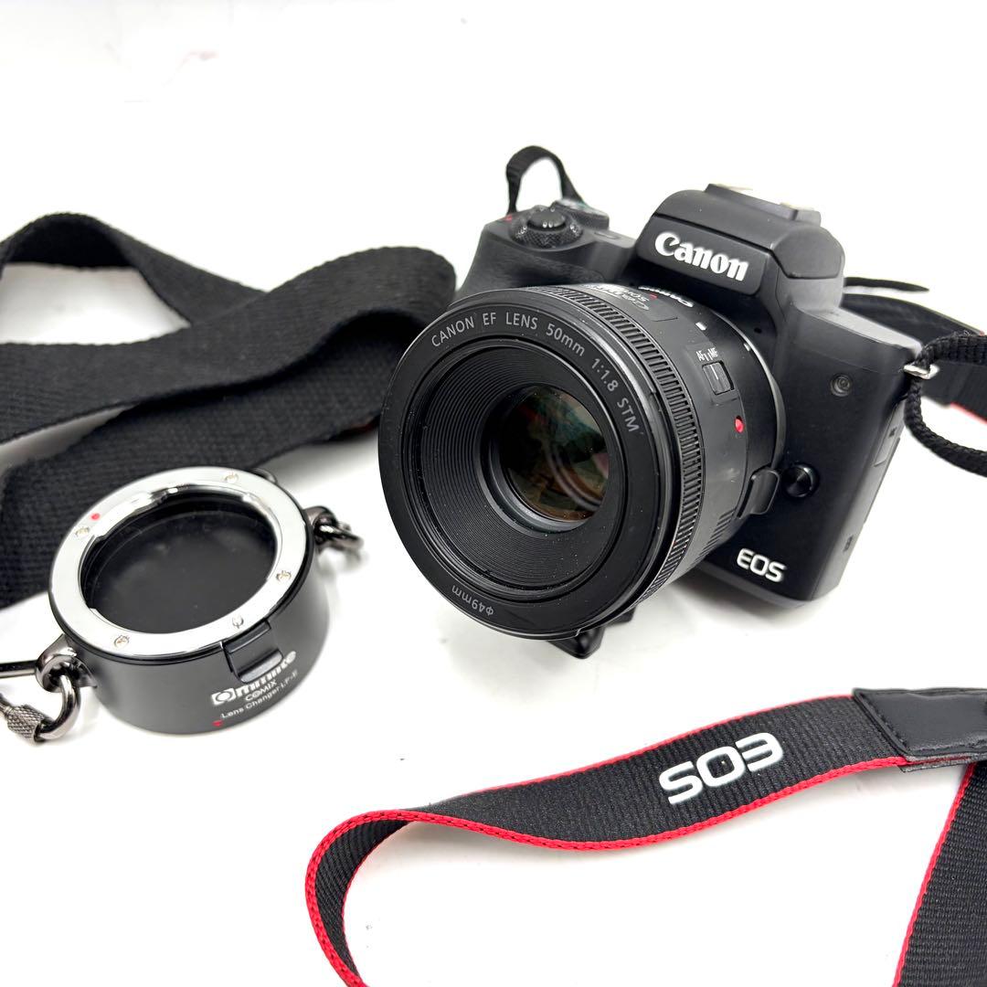 【美品✨】EOS kiss M本体+50mmレンズ付5点おまとめセット