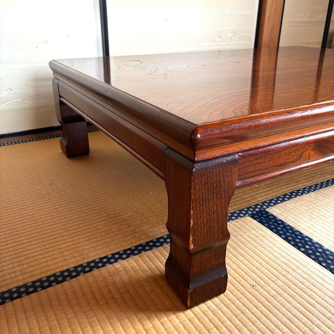 ※最終値下げ　高級座敷机　長方形座卓　木製　アンティーク　杢目