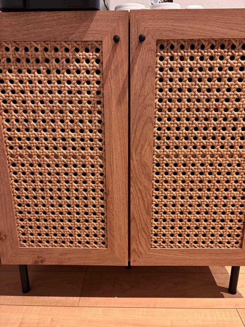 ナチュラルウッド キャビネット 収納