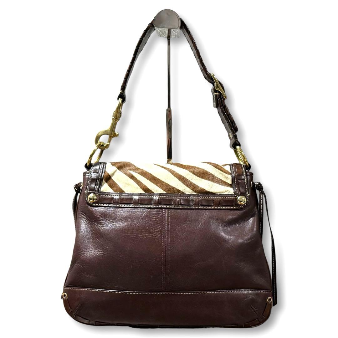 Y2K★コーチ ハラコレザー レガシー ショルダーバッグ ホーボー ターンロック