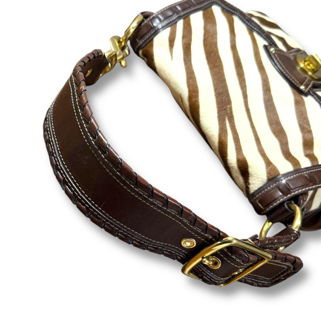 Y2K★コーチ ハラコレザー レガシー ショルダーバッグ ホーボー ターンロック