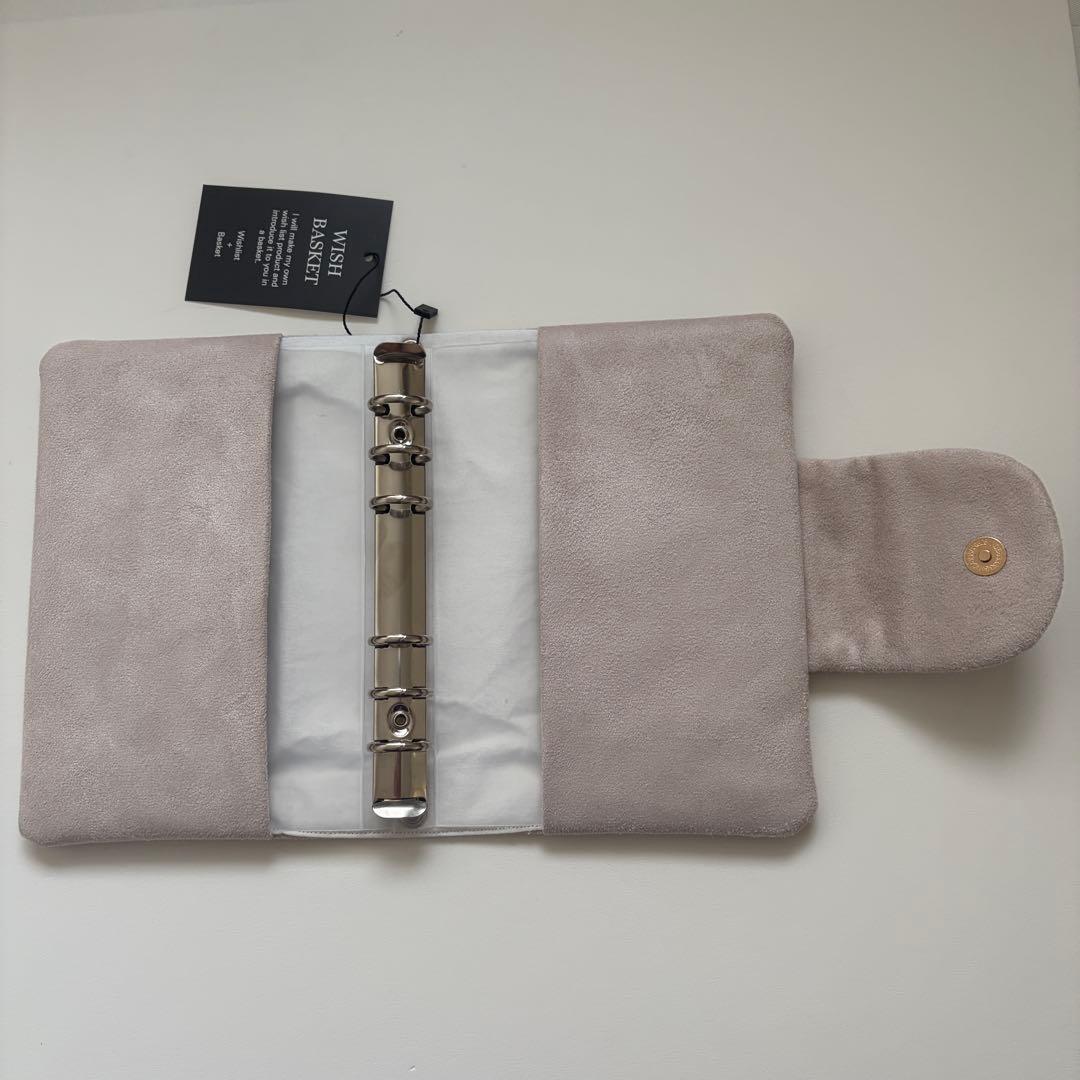 バインダーカバー　スエード　ミュートブラウン　A6 韓国　貯金