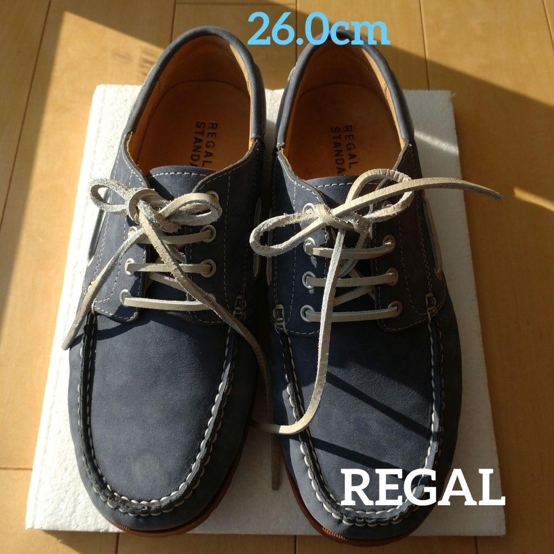REGAL 　Mensブルーグレー デッキシューズ