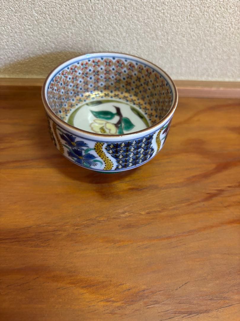 九谷焼　名工故河上龍三作　盃