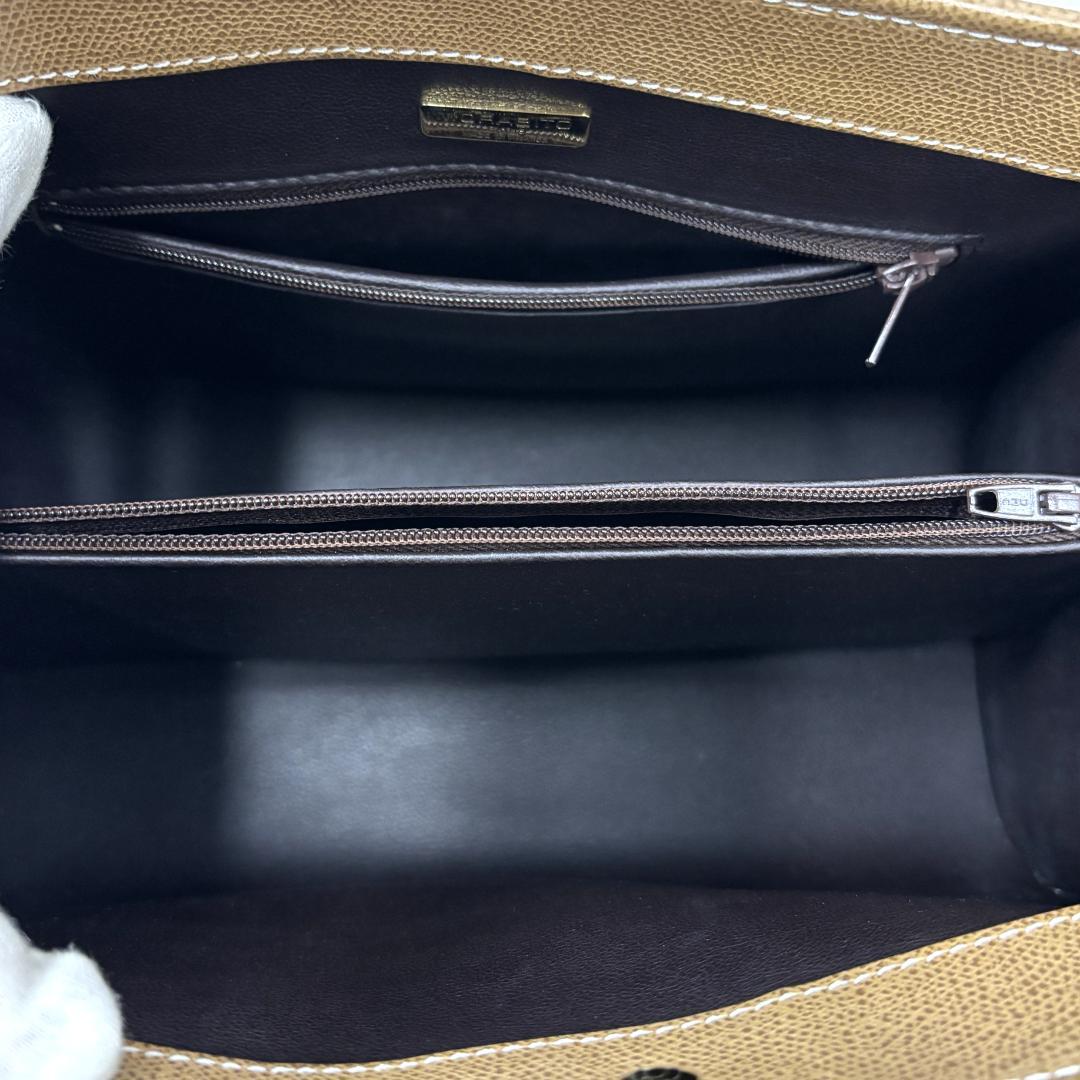 ☆希少カラー☆ モラビト　本革ターンロック　ハンドバッグ　トート　ゴールド金具